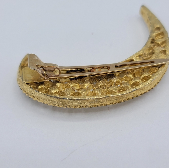 Lady Ellen Faux Pearl Pin Curl Hair Clip - 1960s Vintage Gold-Tone - Picture 7 of 9